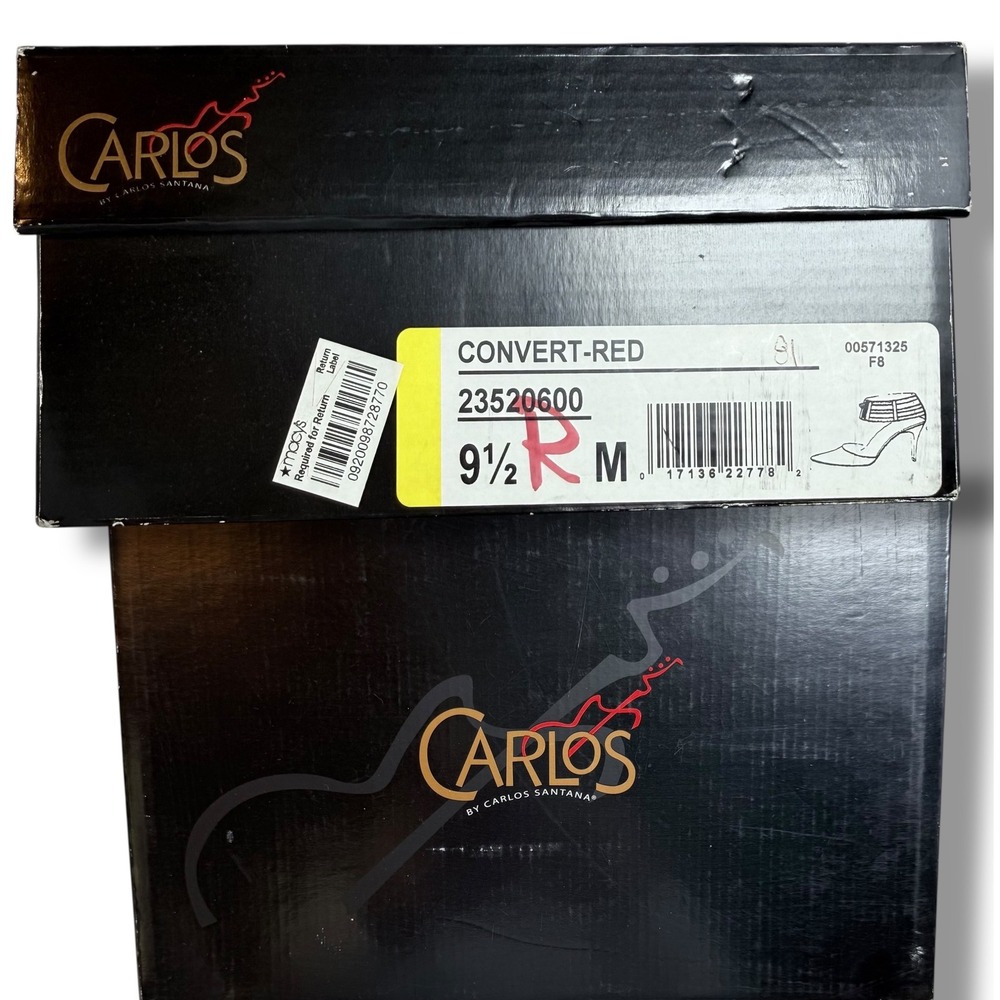 Carlos by Carlos Santana Convert Red Patent Leather Heels Ankle Strap 9.5 - Picture 3 of 16